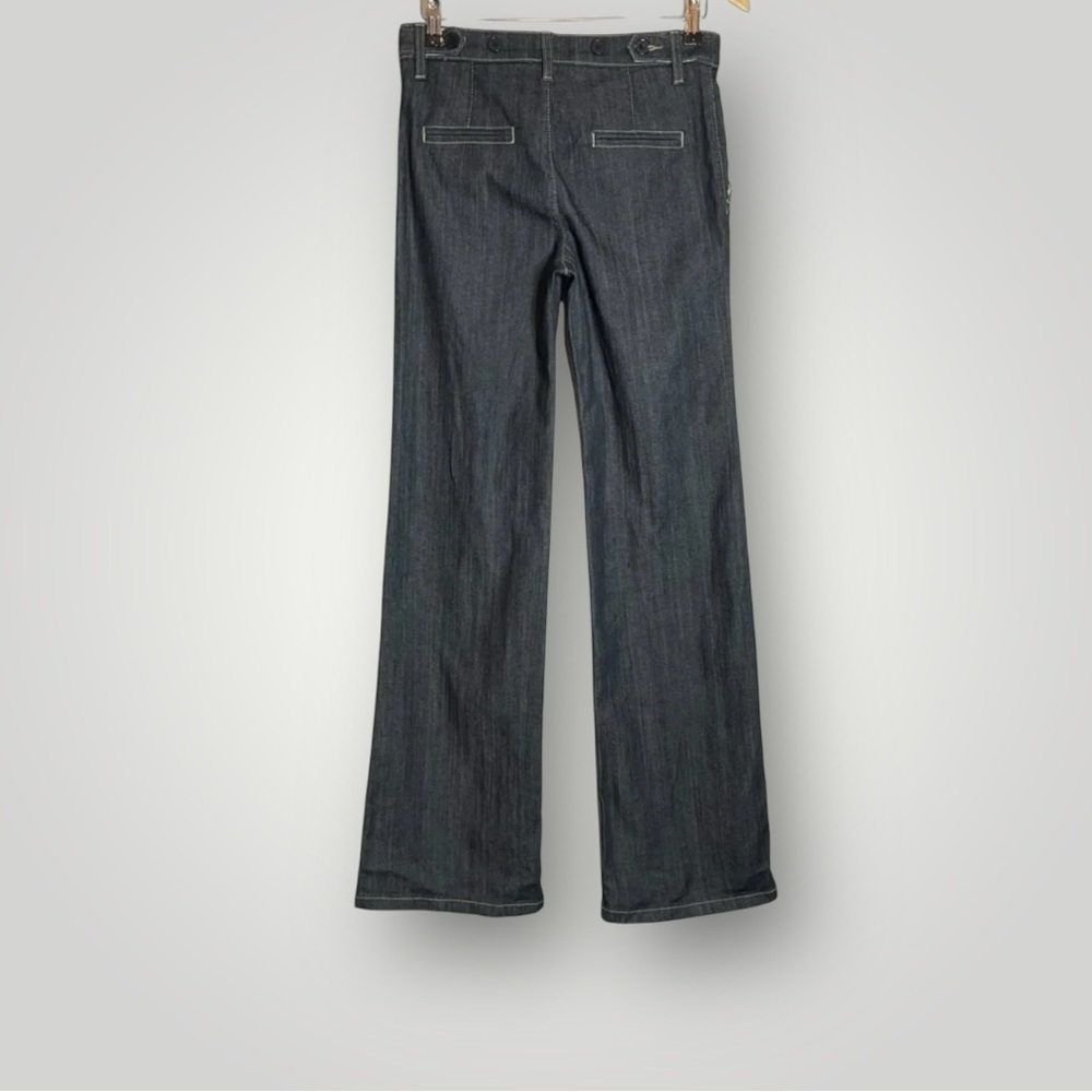 BCBGMaxAzria Sam Wide Leg Jeans Size 26 Downtown Wash Stretch Dark Wash - Picture 4 of 9